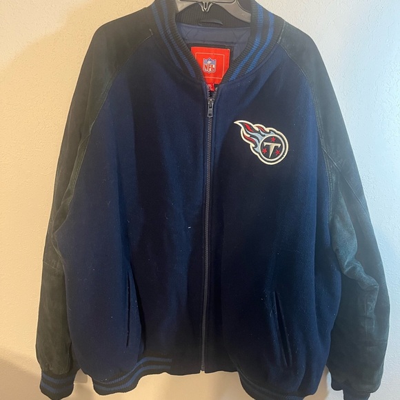 Men’s NFL Tennessee Titans Varsity Jacket Size XXL - Picture 1 of 9